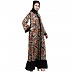 Animal printed front open abaya